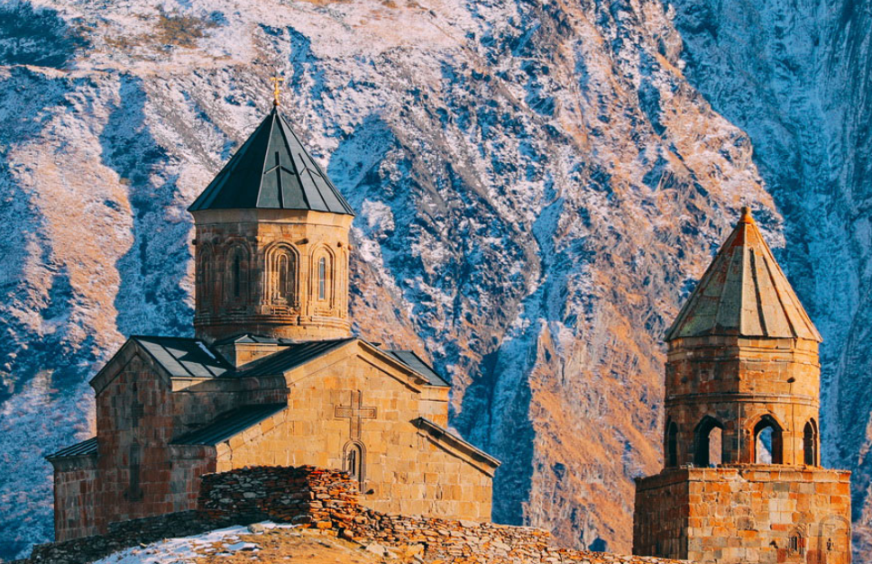 Gergeti Trinity Church, Stepantsminda, Kazbegi, Georgia